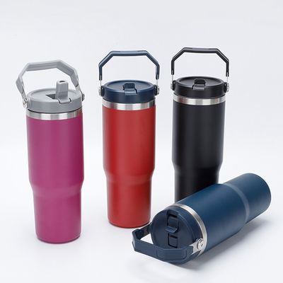 L' acier inoxydable Flip Straw Tumbler 30 oz Capacité libre de BPA couleur mate Choix populaire