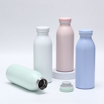 Bouteille d'eau en acier inoxydable avec peinture en caoutchouc doux 350 ml/600 ml à double paroi isolée